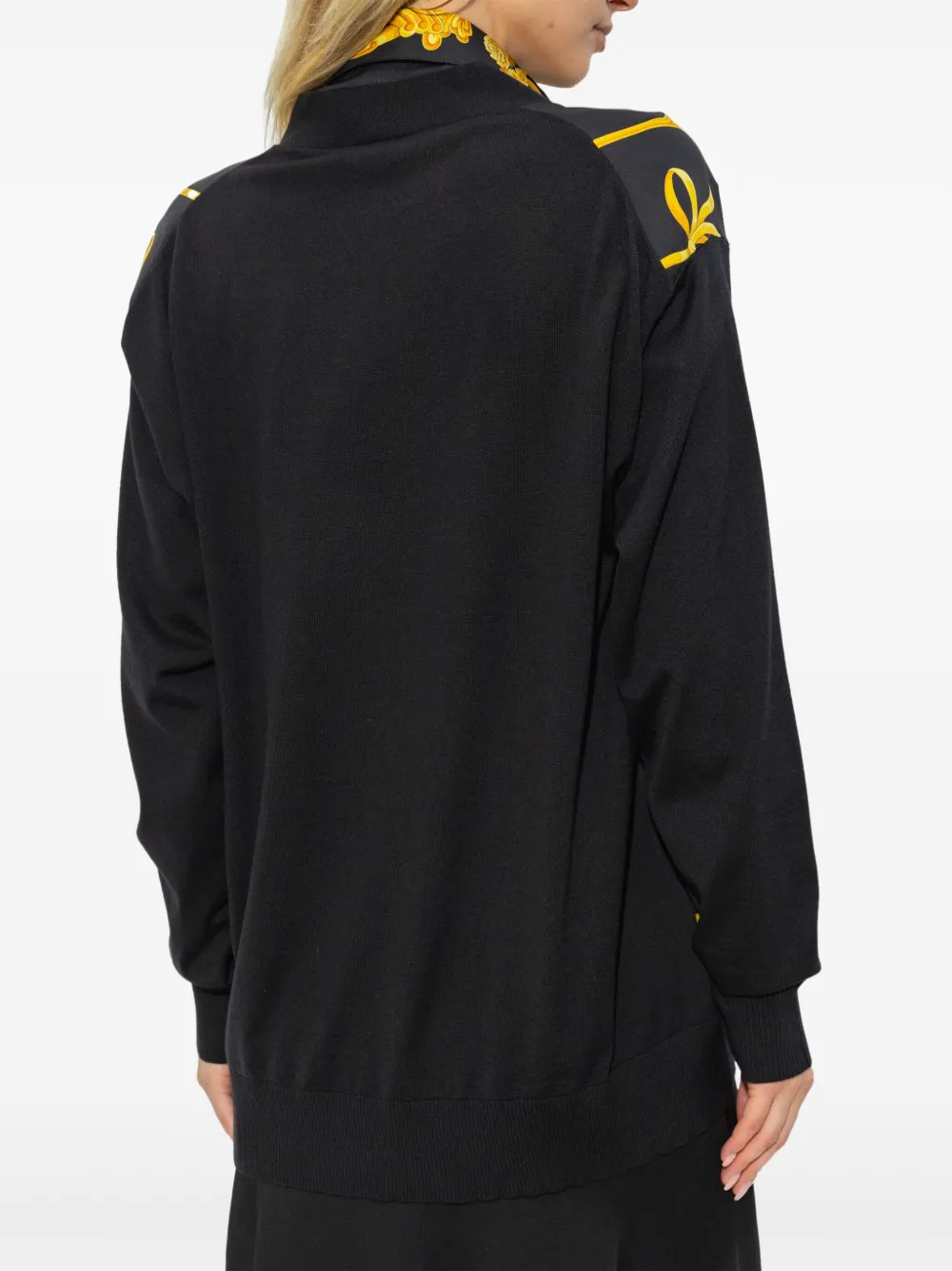 Cardigan Versace Wool-Silk negru - imagine 2