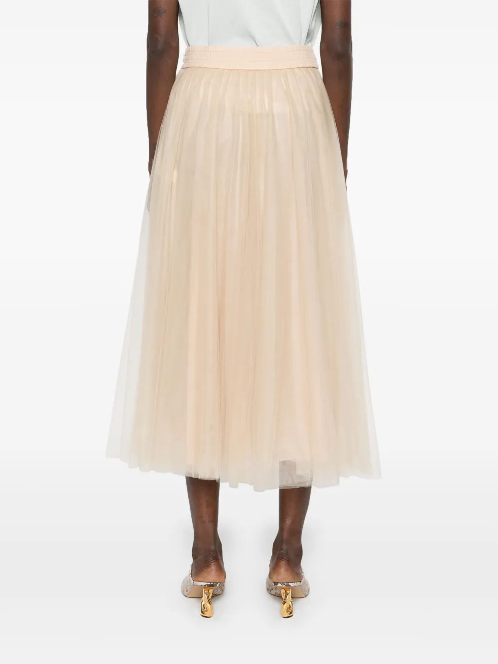 Fusta midi Fabiana Filippi Tulle bej - imagine 2