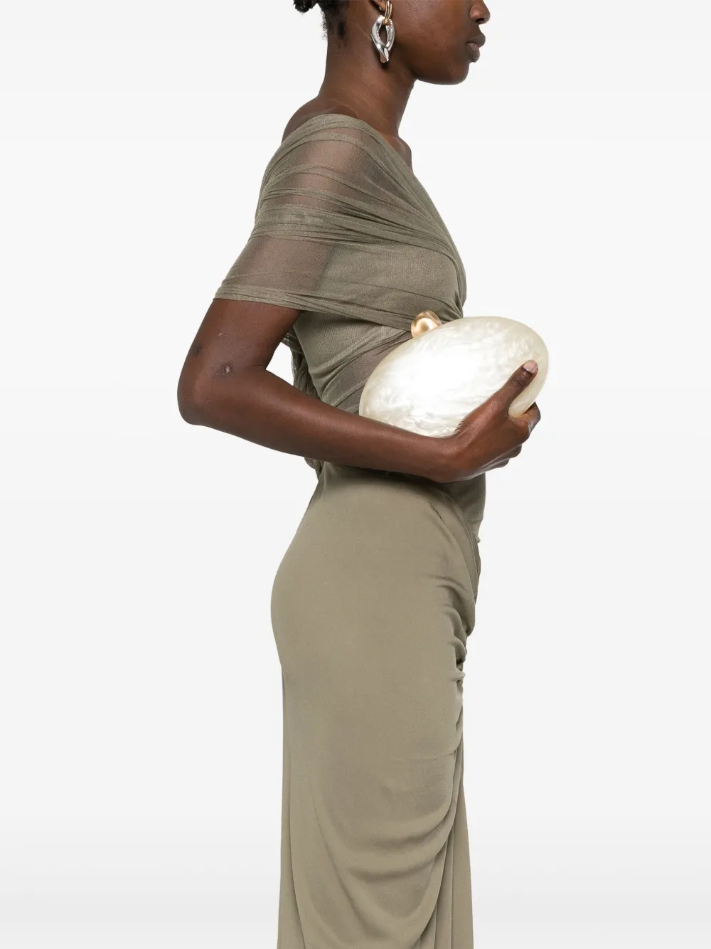 Geanta Clutch Cult Gaia Eviana bej - imagine 3