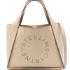 Geanta tote Stella McCartney logo bej