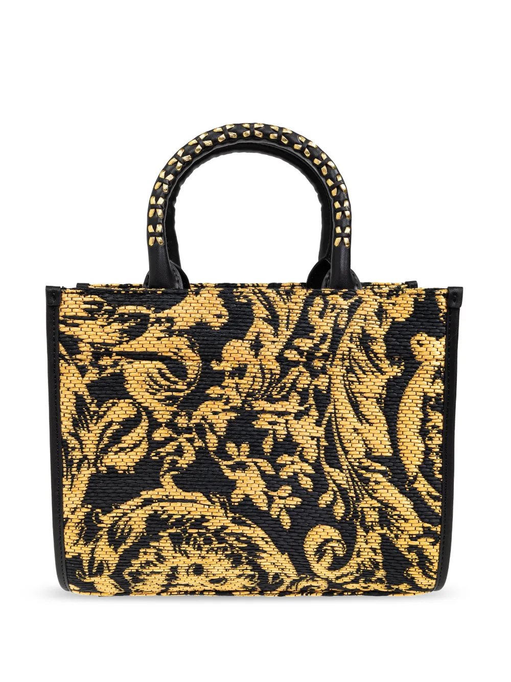 Geanta tote Versace small Barocco Athena Raffia negru - imagine 2