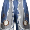 Pantaloni scurti Versace Cameo albastru