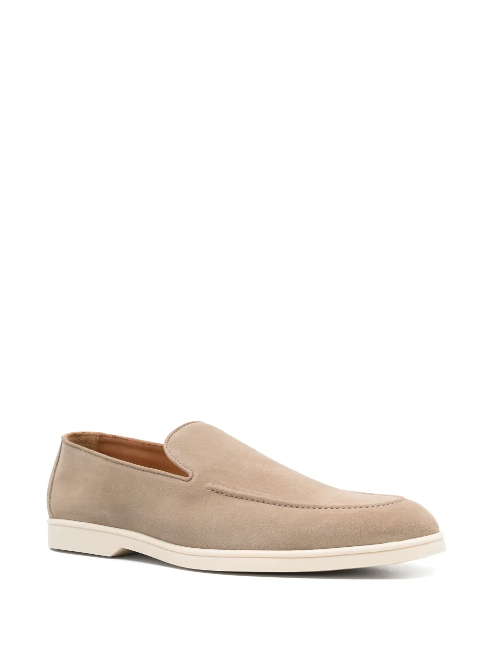 Pantofi Doucal's Suede Loafers bej - imagine 3