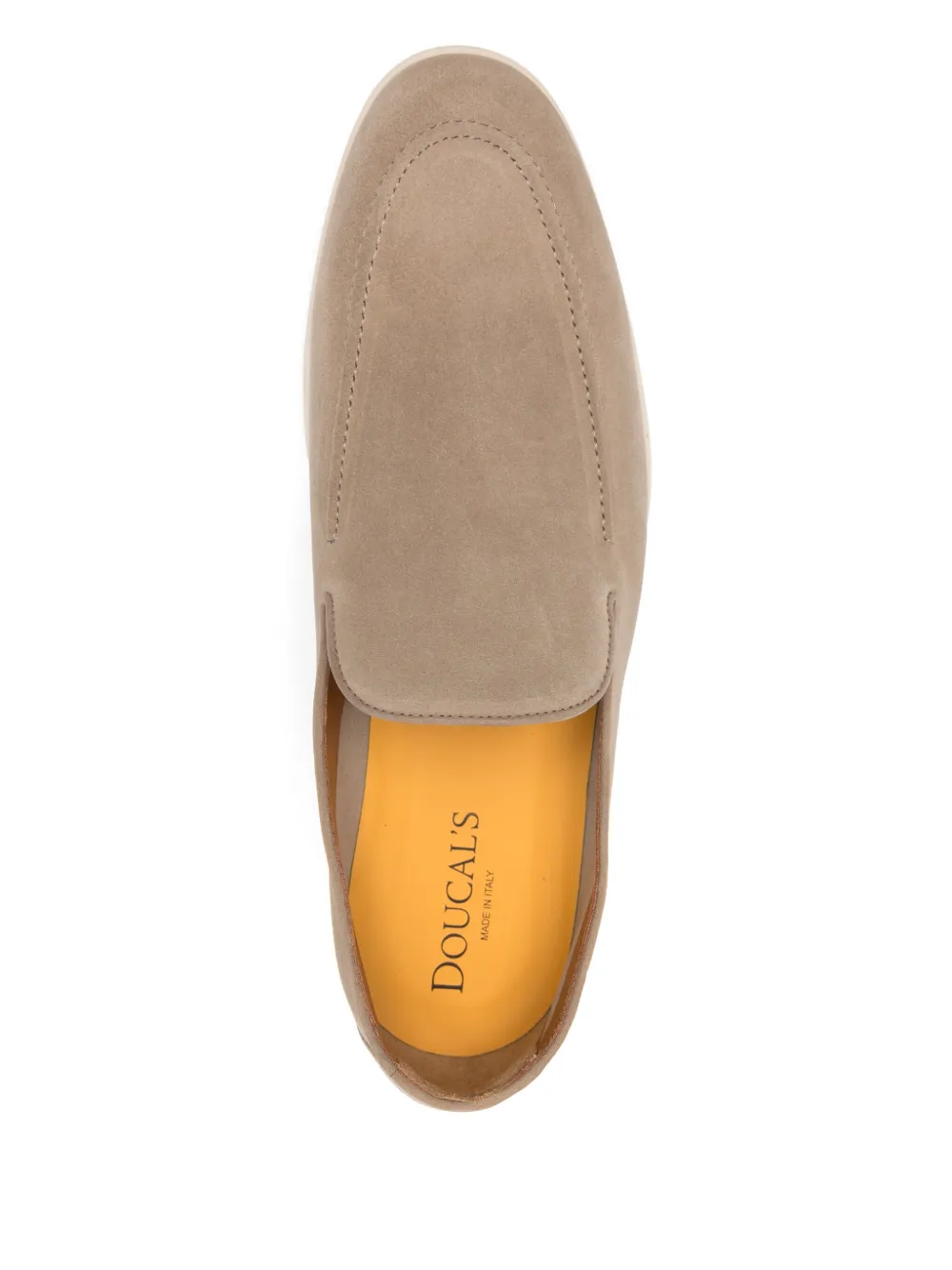 Pantofi Doucal's Suede Loafers bej - imagine 4