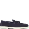 Pantofi Doucal's Tassel Suede Loafers albastru