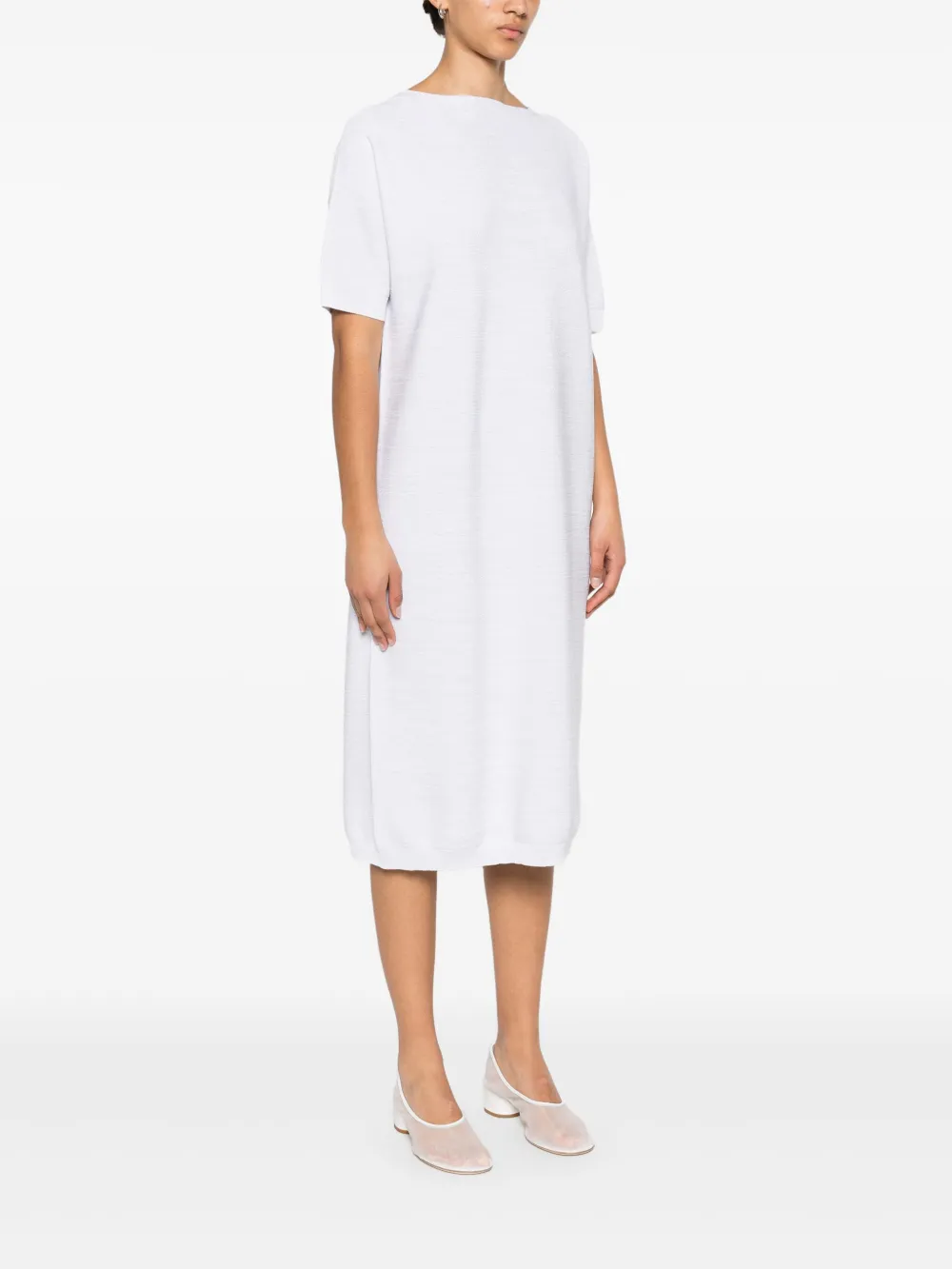 Rochie midi Fabiana Filippi Lurex alb - imagine 3