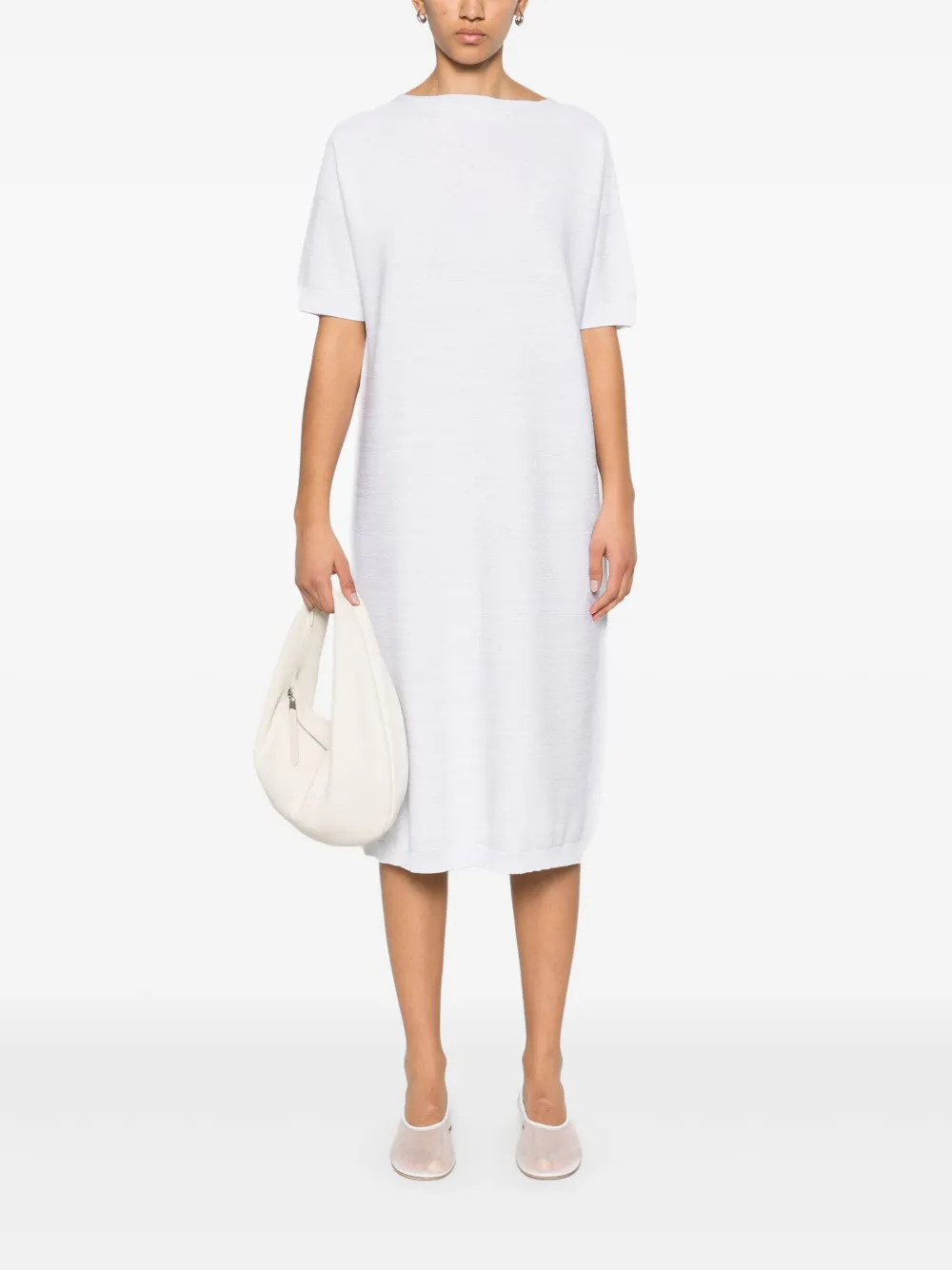 Rochie midi Fabiana Filippi Lurex alb - imagine 4