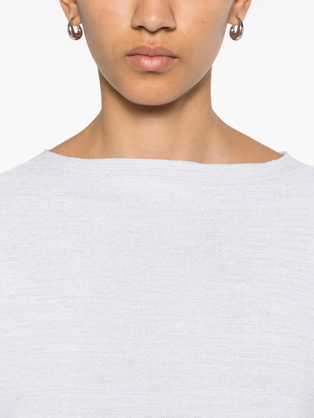 Rochie midi Fabiana Filippi Lurex alb - imagine 5