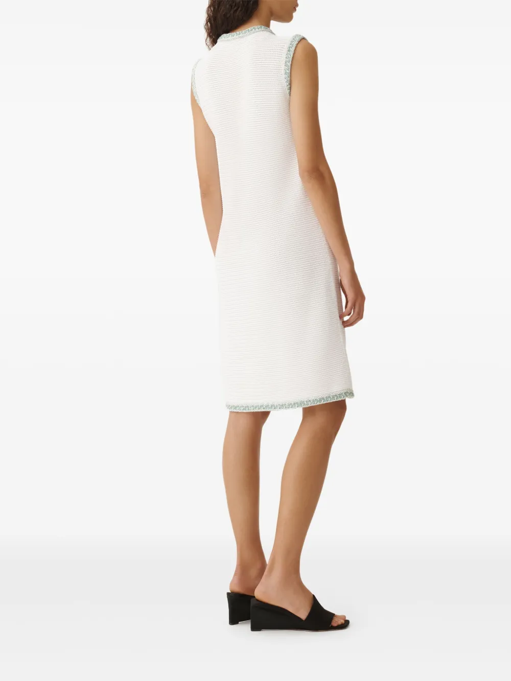 Rochie midi Fabiana Filippi Tweed alb - imagine 2