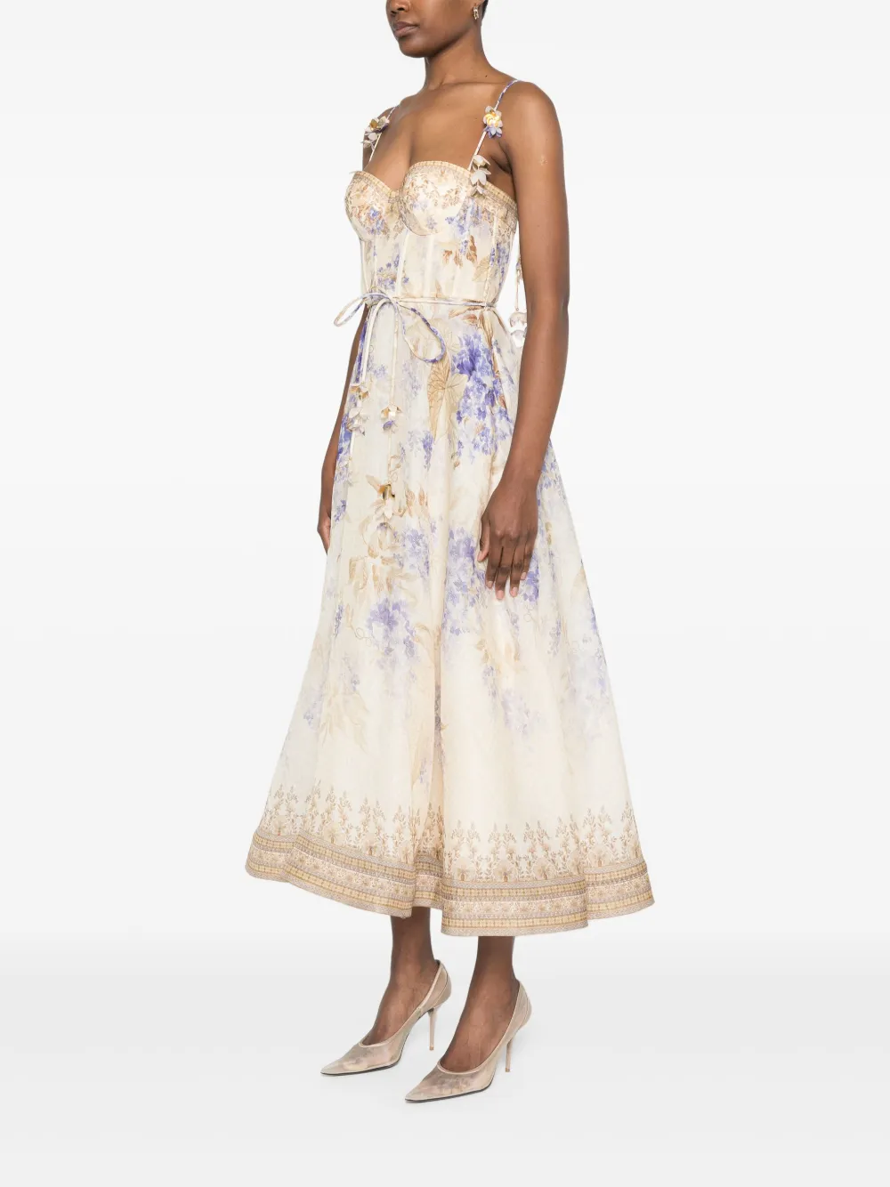 Rochie midi Zimmermann Dawning bej - imagine 3