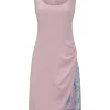 Rochie mini Versace Draped roz