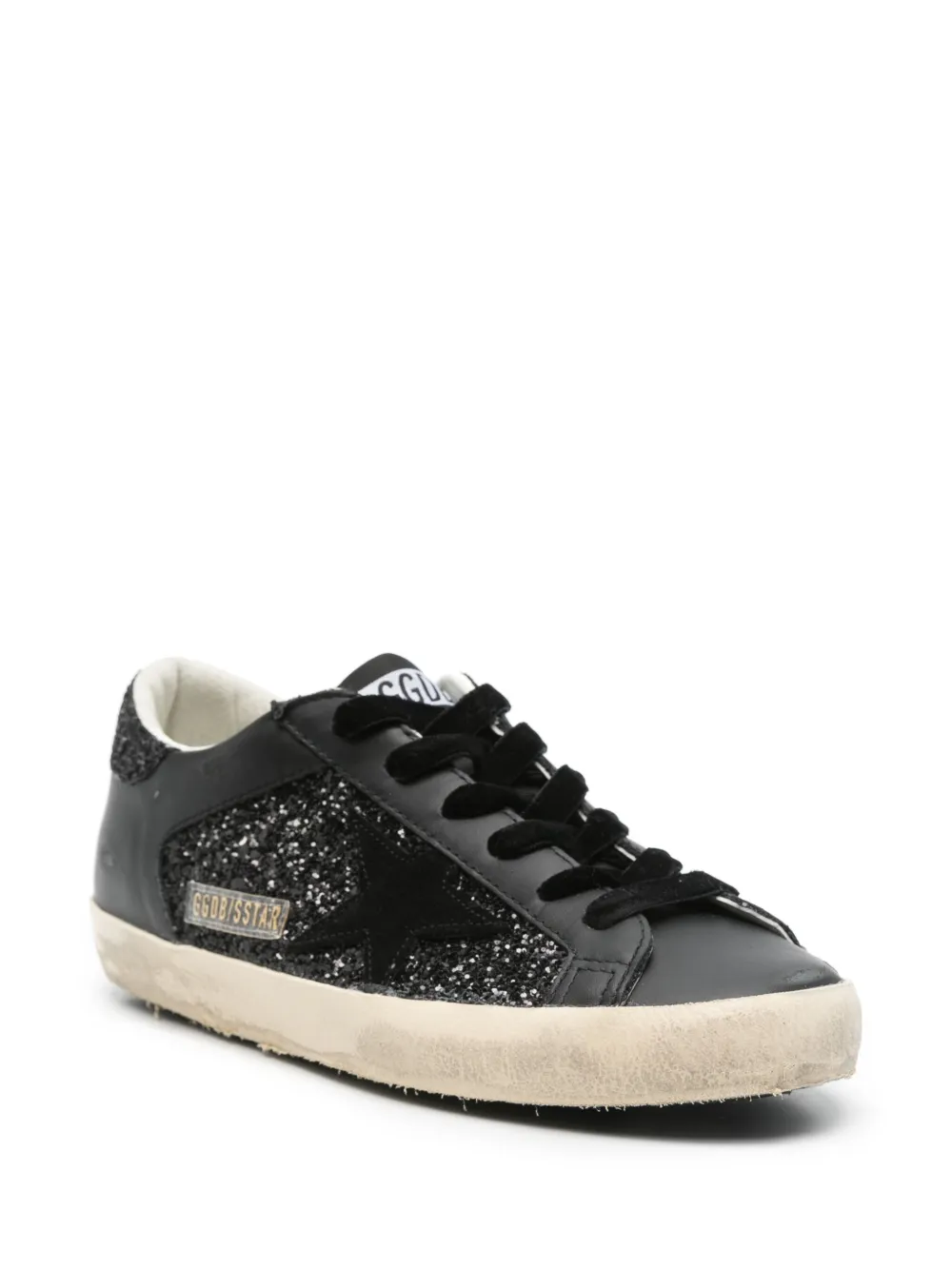 Sneakers Golden Goose Super-Star Glitter negru - imagine 3