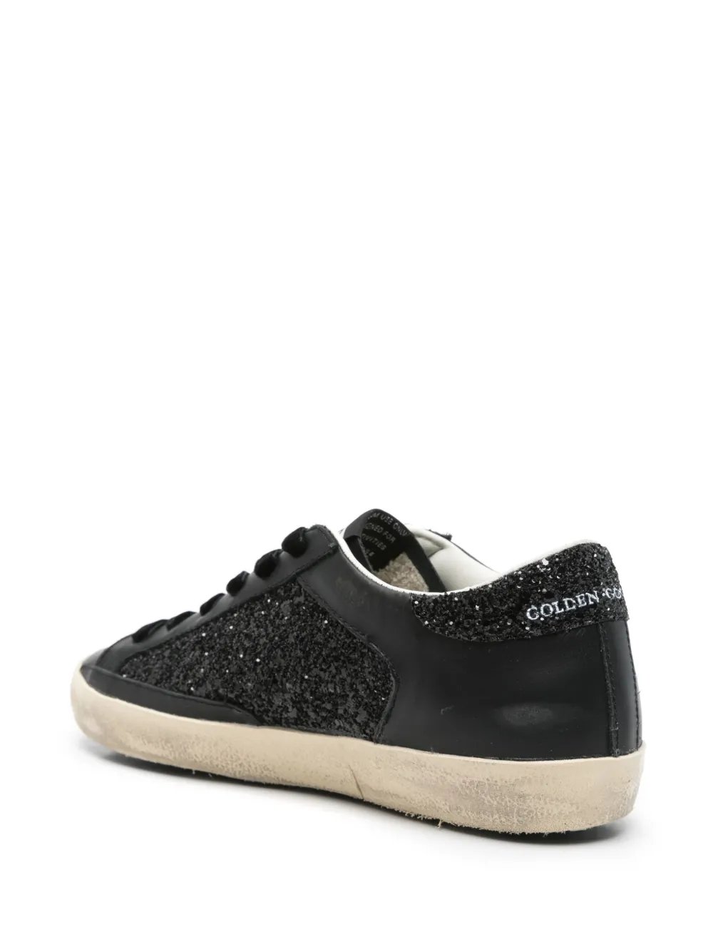 Sneakers Golden Goose Super-Star Glitter negru - imagine 2