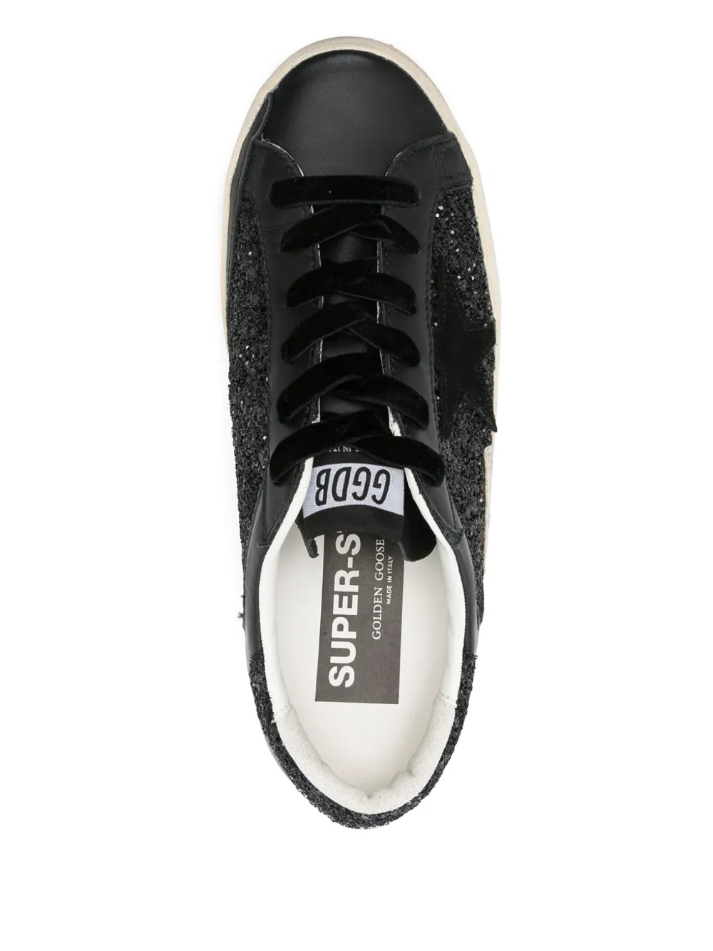Sneakers Golden Goose Super-Star Glitter negru - imagine 4