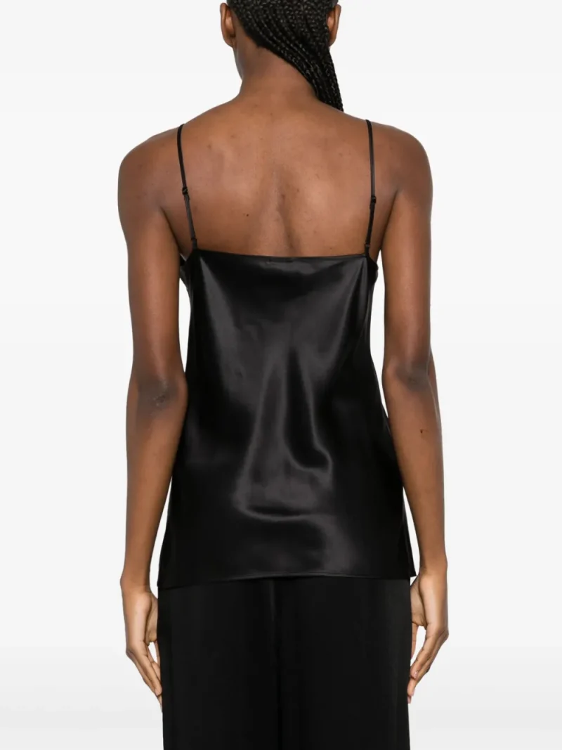Alternative view of Top Joseph V-neck Silk negru