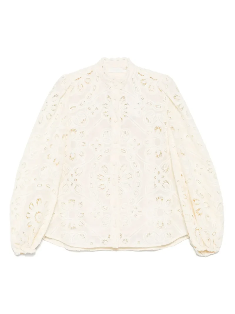 Bluza Zimmermann Floral-Embroidered ecru