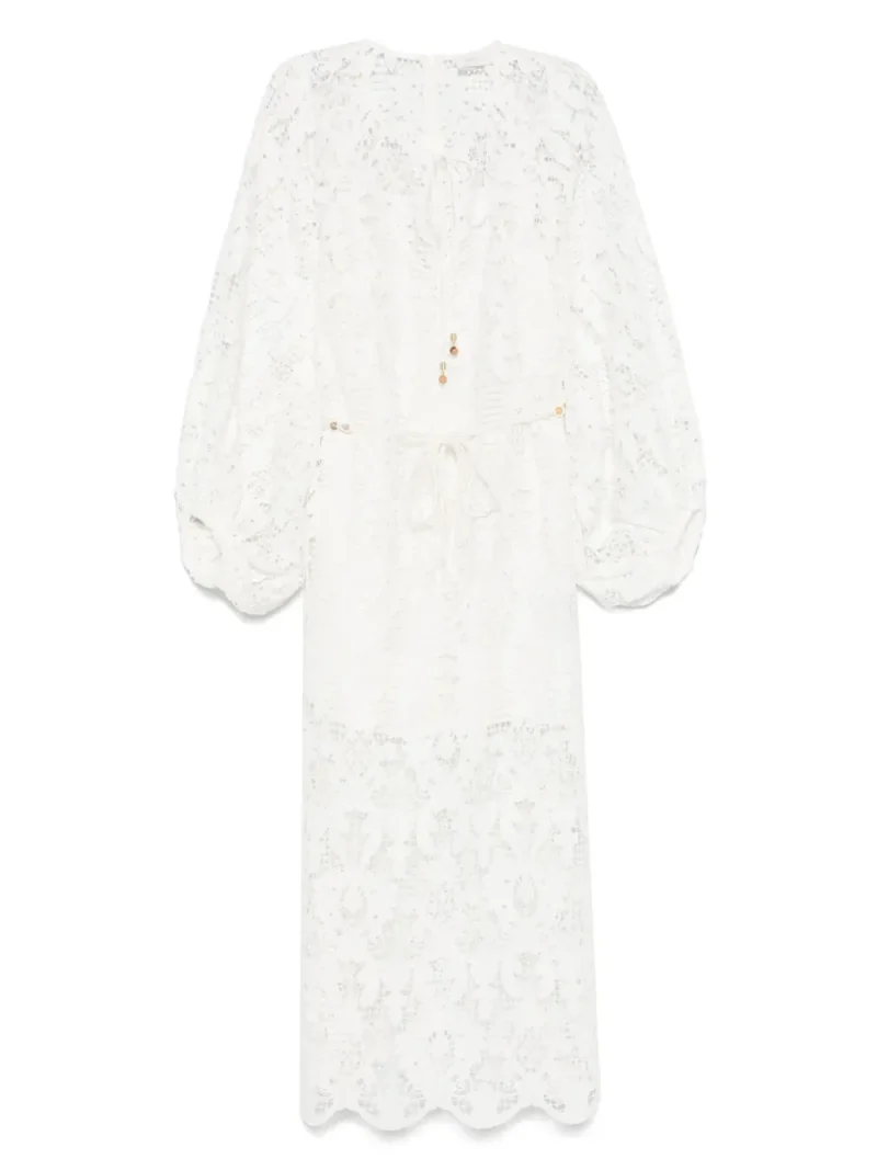Rochie midi Zimmerman Coco Lace alb