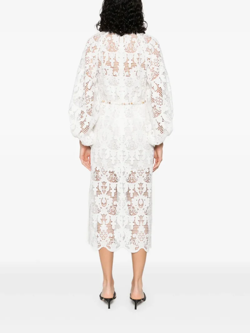 Alternative view of Rochie midi Zimmerman Coco Lace alb