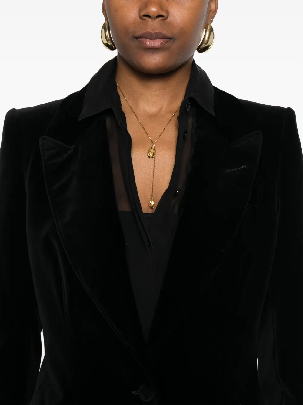 Sacou TOM FORD Single-Breasted negru - imagine 5