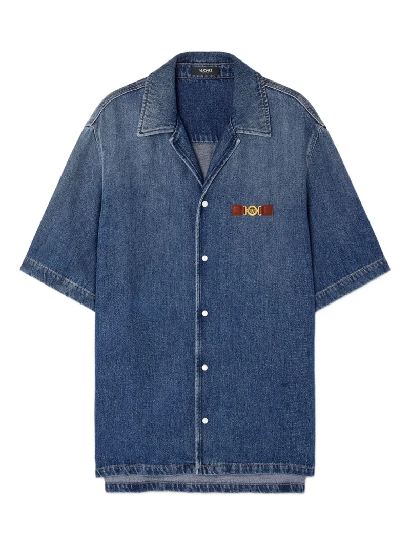 Camasa Versace Medusa Biggie Denim albastru