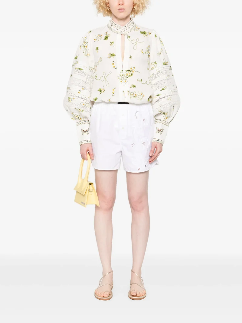 Alternative view of Camasa Camilla floral-print linen alb