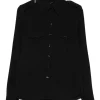 Camasa TOM FORD point-collar silk negru