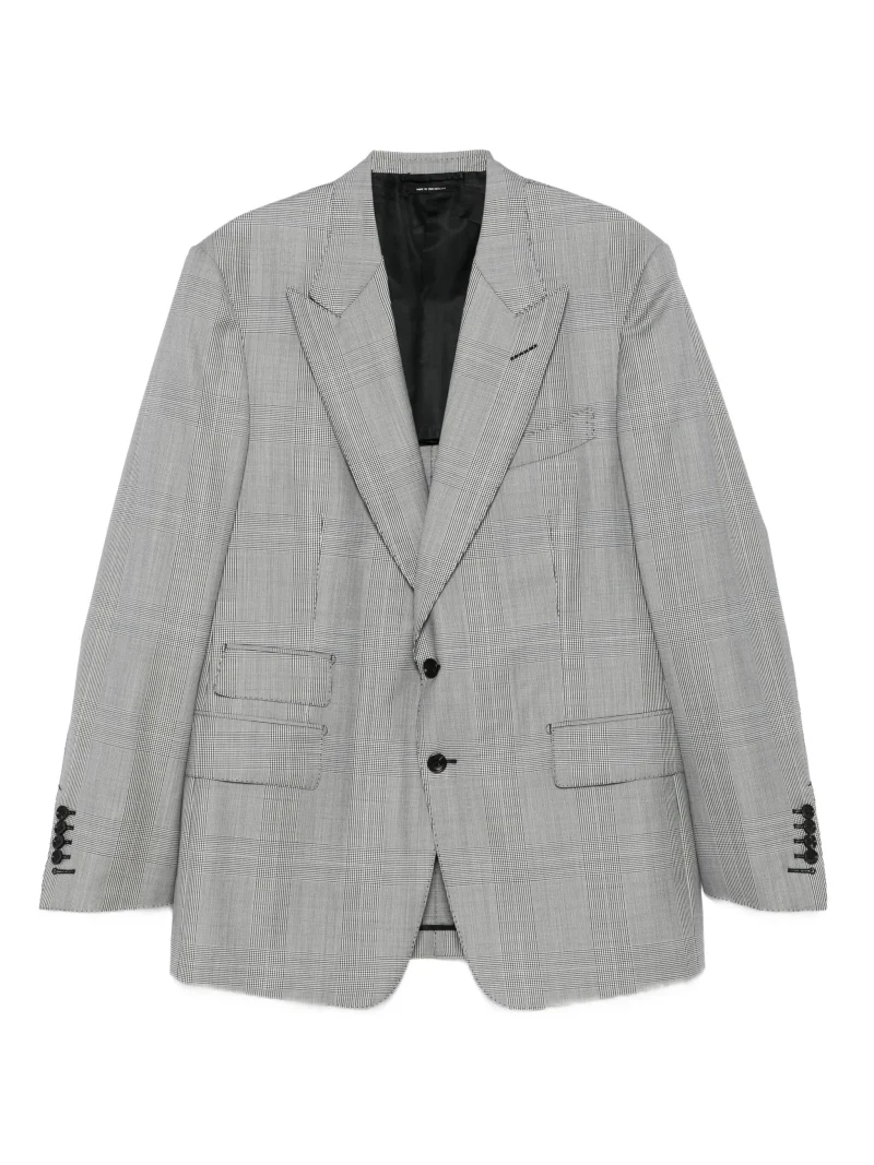 Costum TOM FORD single-breasted checked gri
