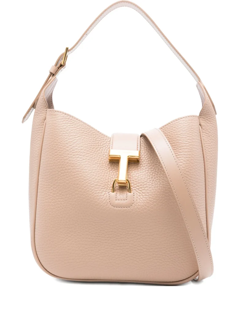 Geanta TOM FORD tara leather shoulder bej