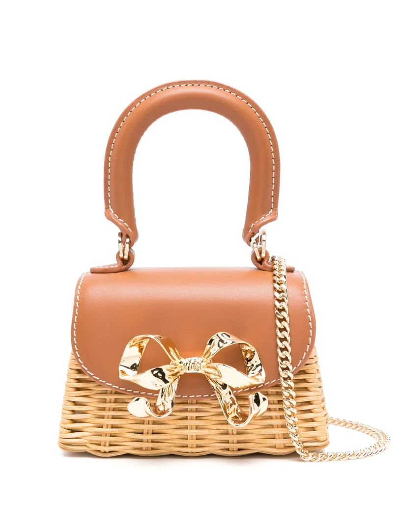 Geanta mini Self-Portrait Bow ratta maro