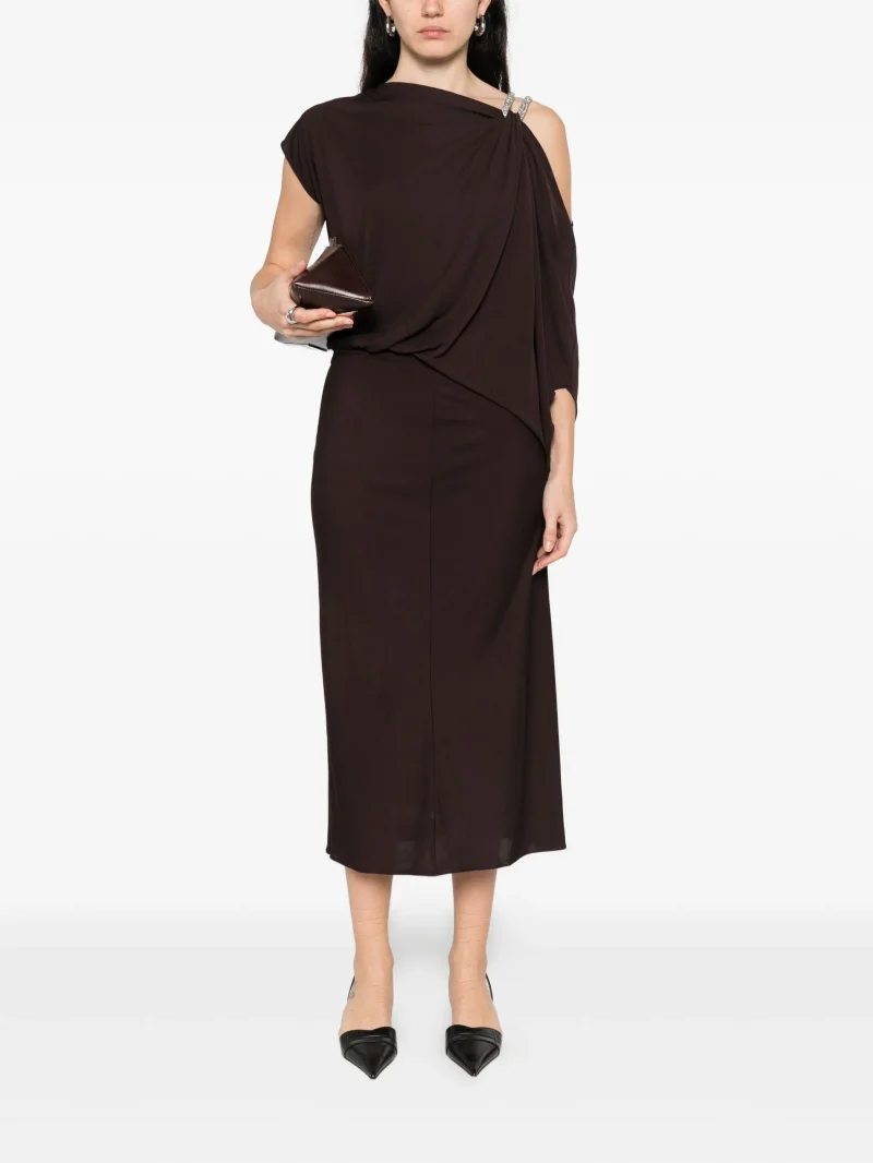 Rochie TOM FORD asymmetric maro