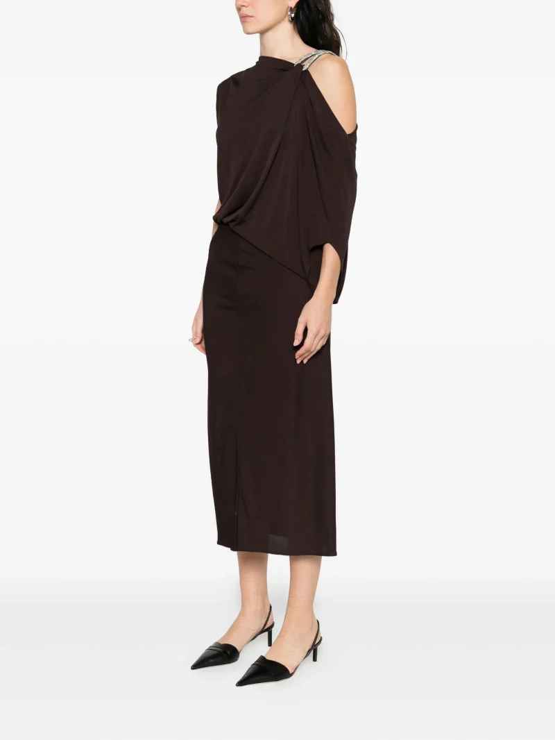 Alternative view of Rochie TOM FORD asymmetric maro
