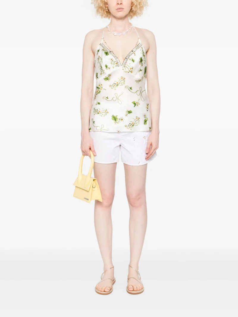 Alternative view of Top Camilla floral-print silk alb