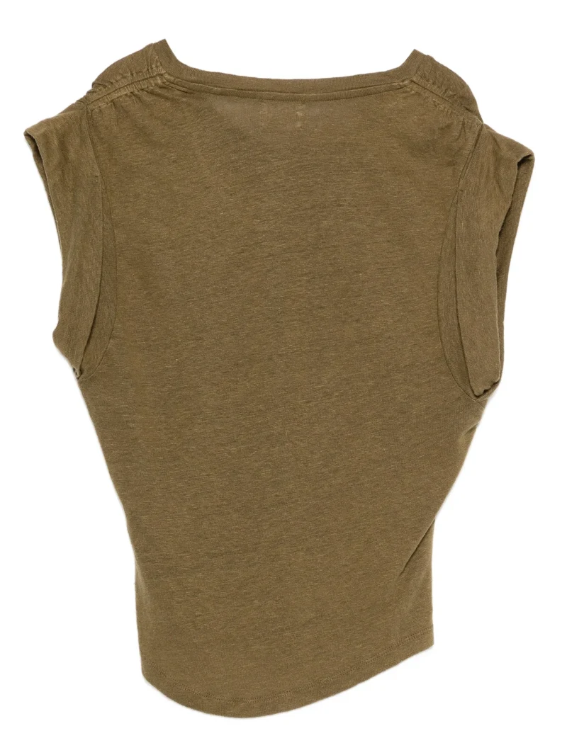 Alternative view of Tricou Marant Etoile gathered-sleeve linen khaki