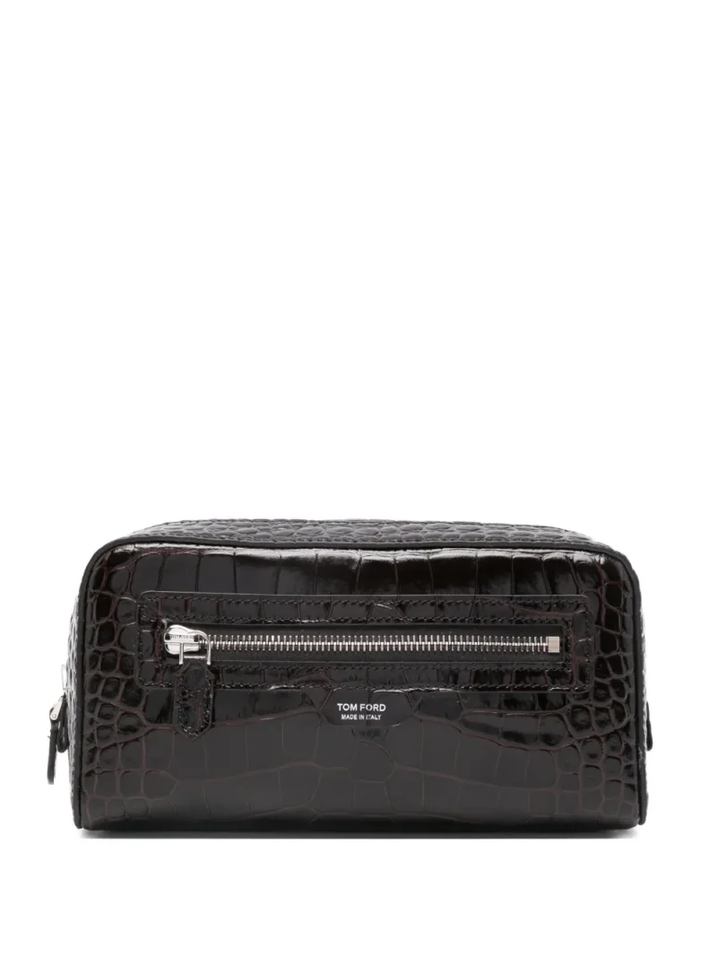 Borseta Tom Ford Embosssed Messenger negru