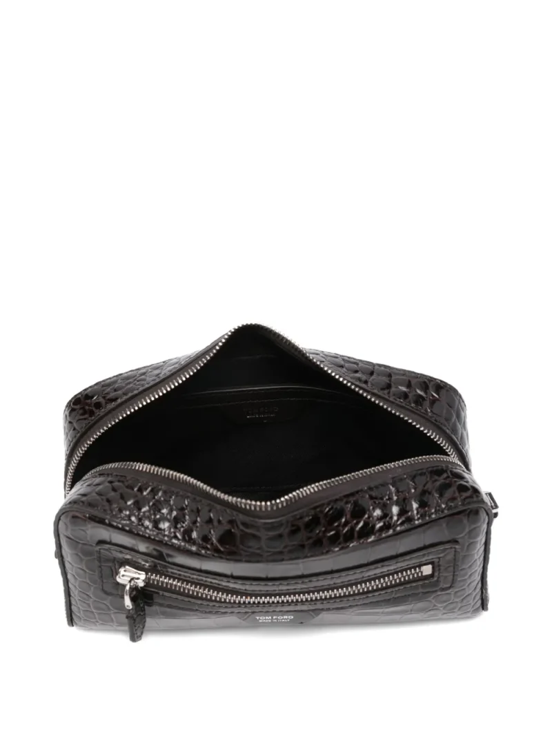 Alternative view of Borseta Tom Ford Embosssed Messenger negru