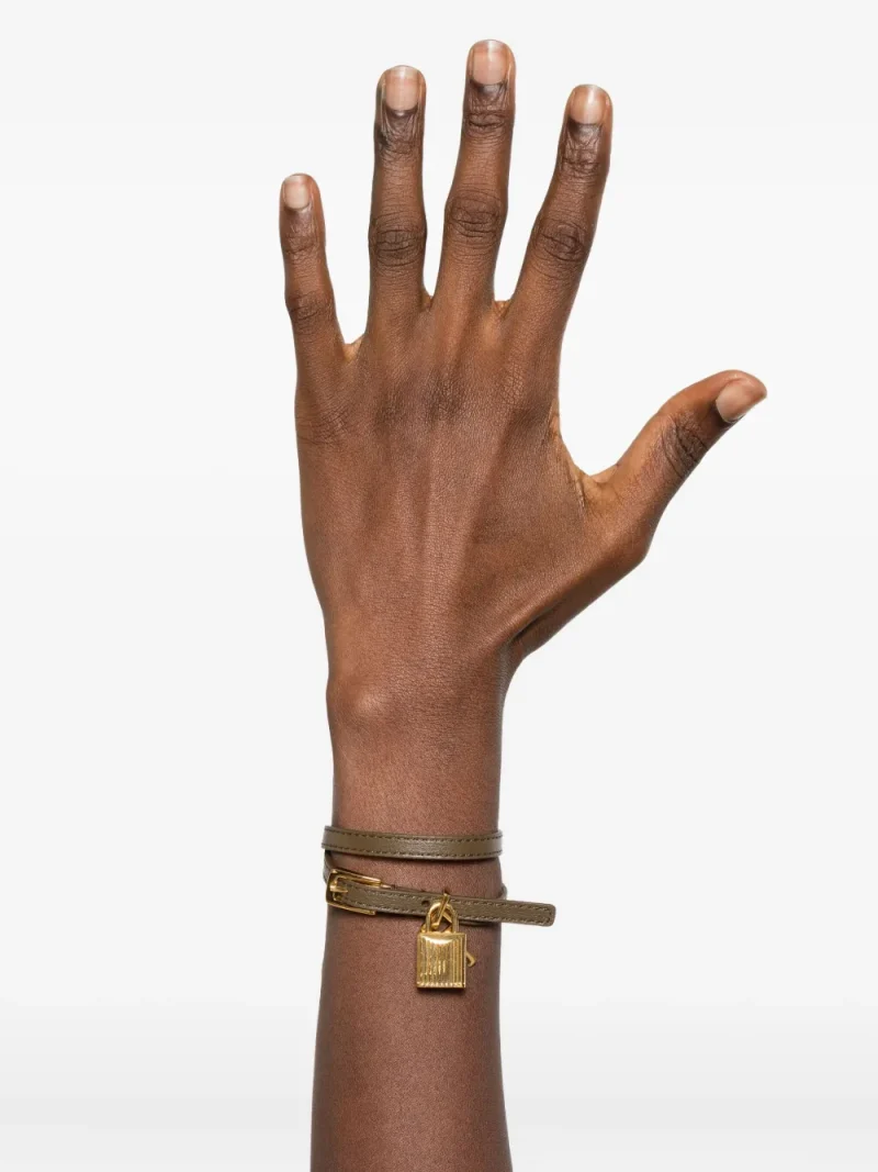 Alternative view of Bratara TOM FORD Padlock Leather khaki