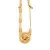 Brosa Versace Safety-Pin Medusa auriu