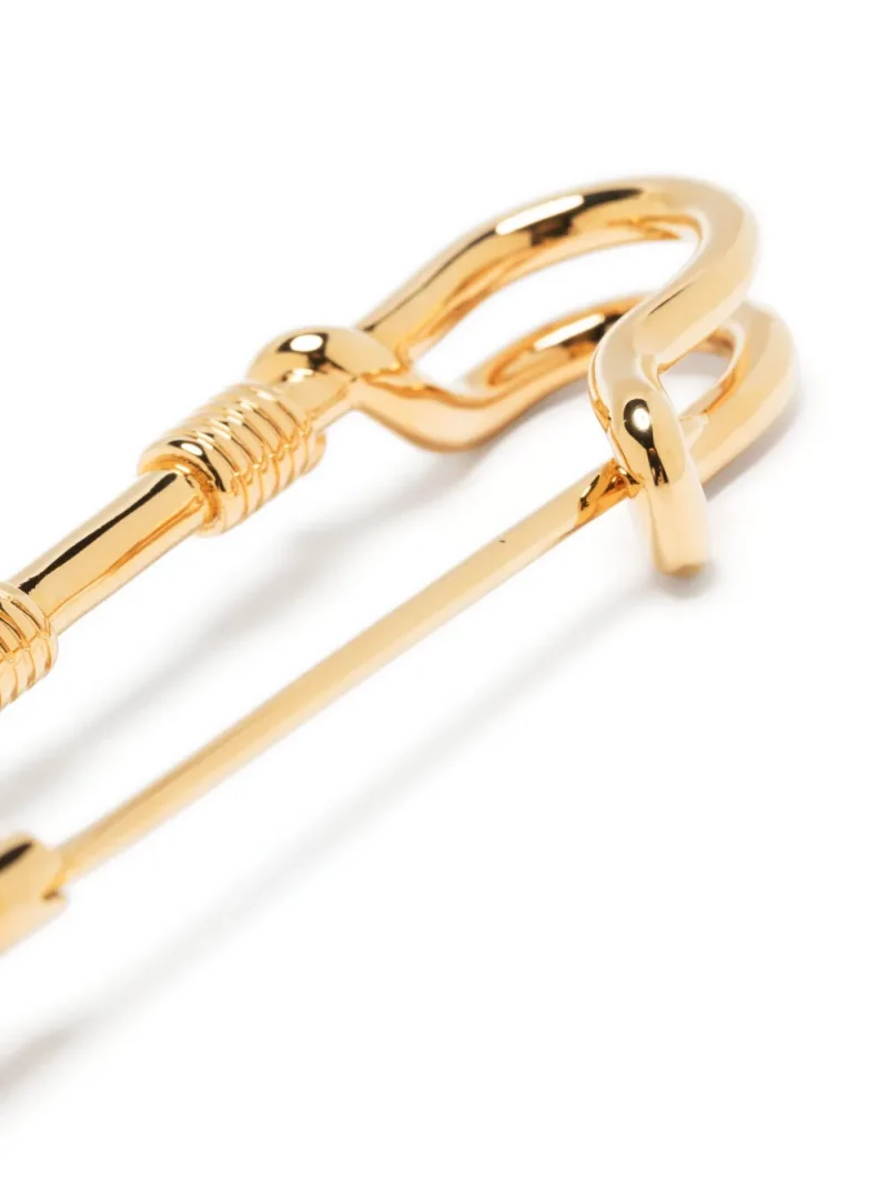 Brosa Versace Safety-Pin Medusa auriu - imagine 3