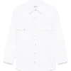 Camasa Agolde Press-Stud alb