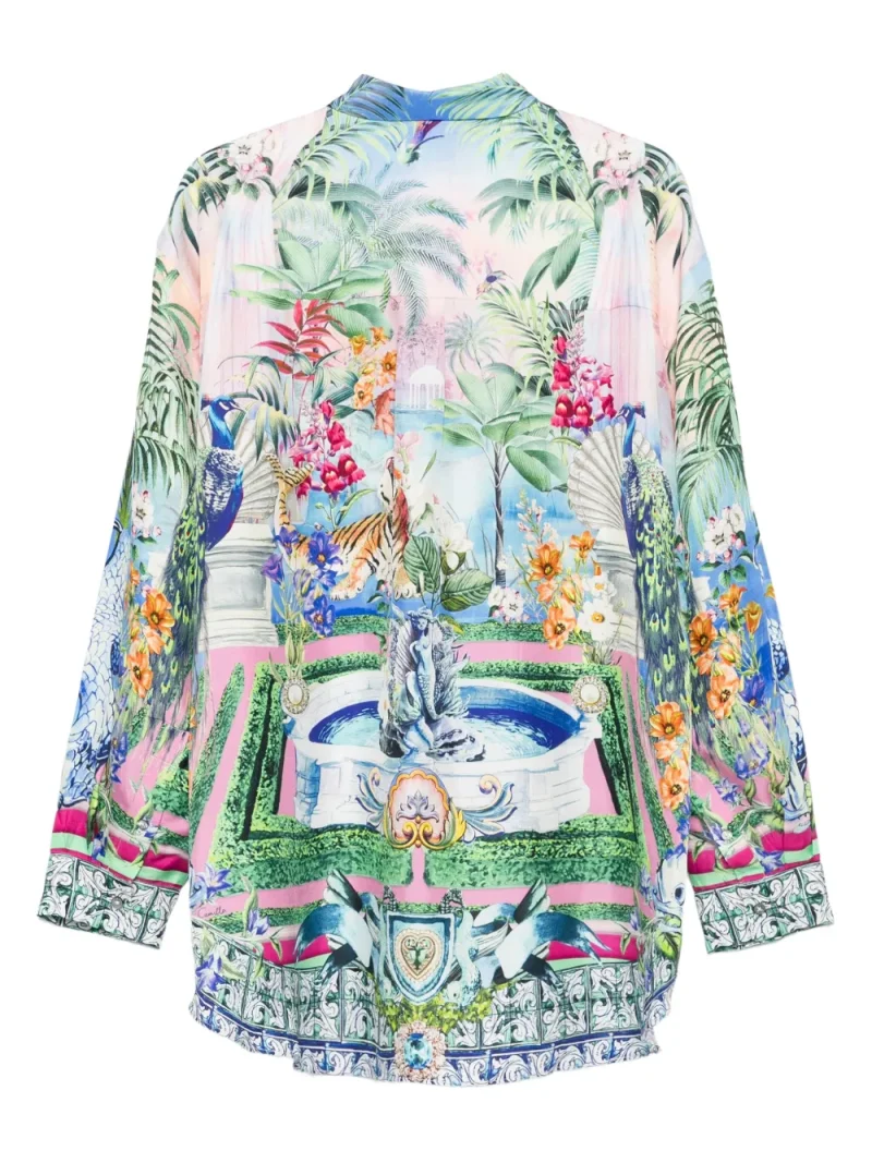 Alternative view of Camasa Camilla Animal-Print Point-Collar multicolor