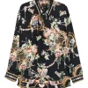 Camasa Camilla Baroque-Print Buttoned negru