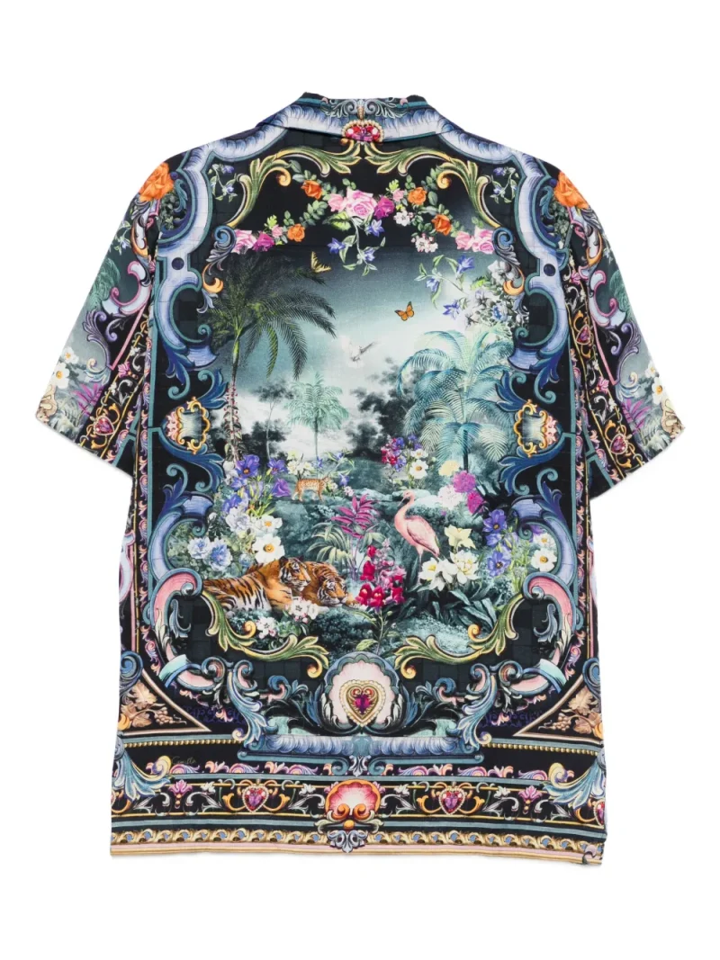 Alternative view of Camasa Camilla Baroque-Print Point-Collar multicolor