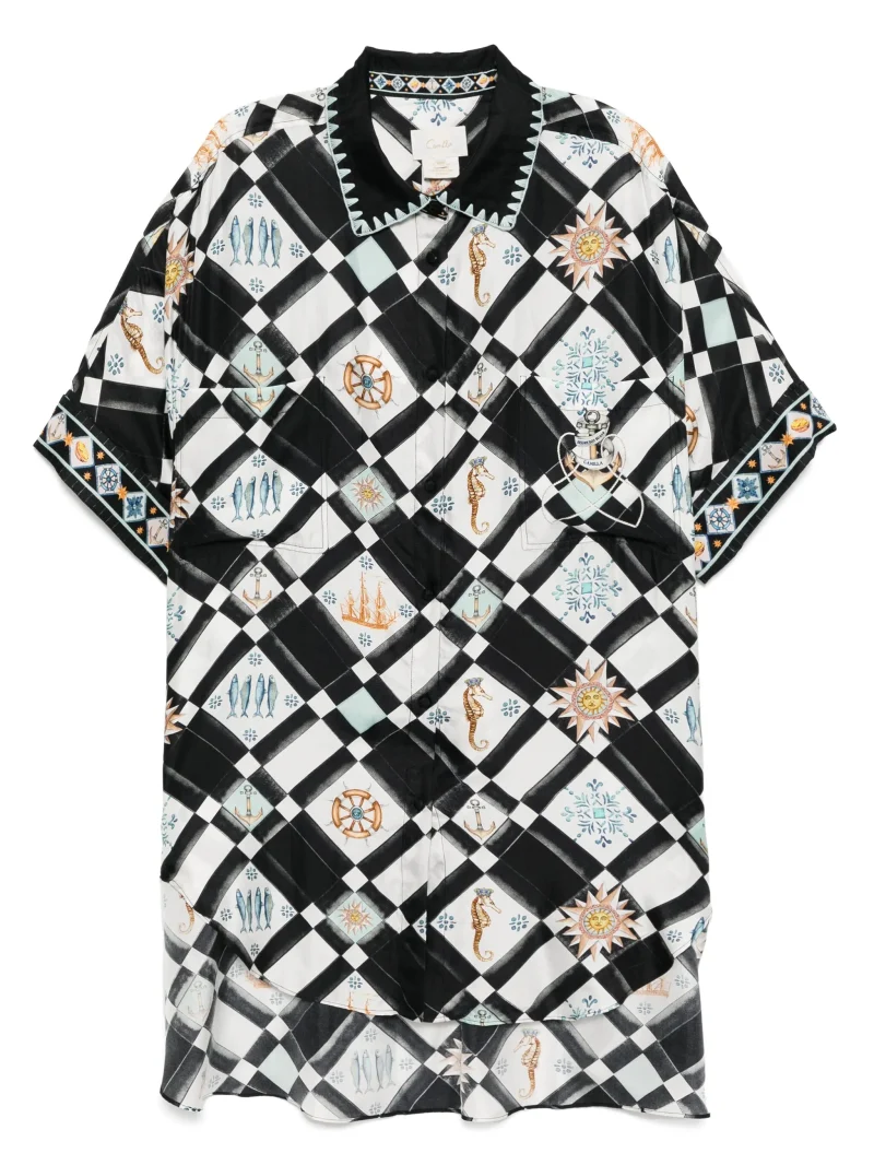 Camasa Camilla Folk Afloat negru
