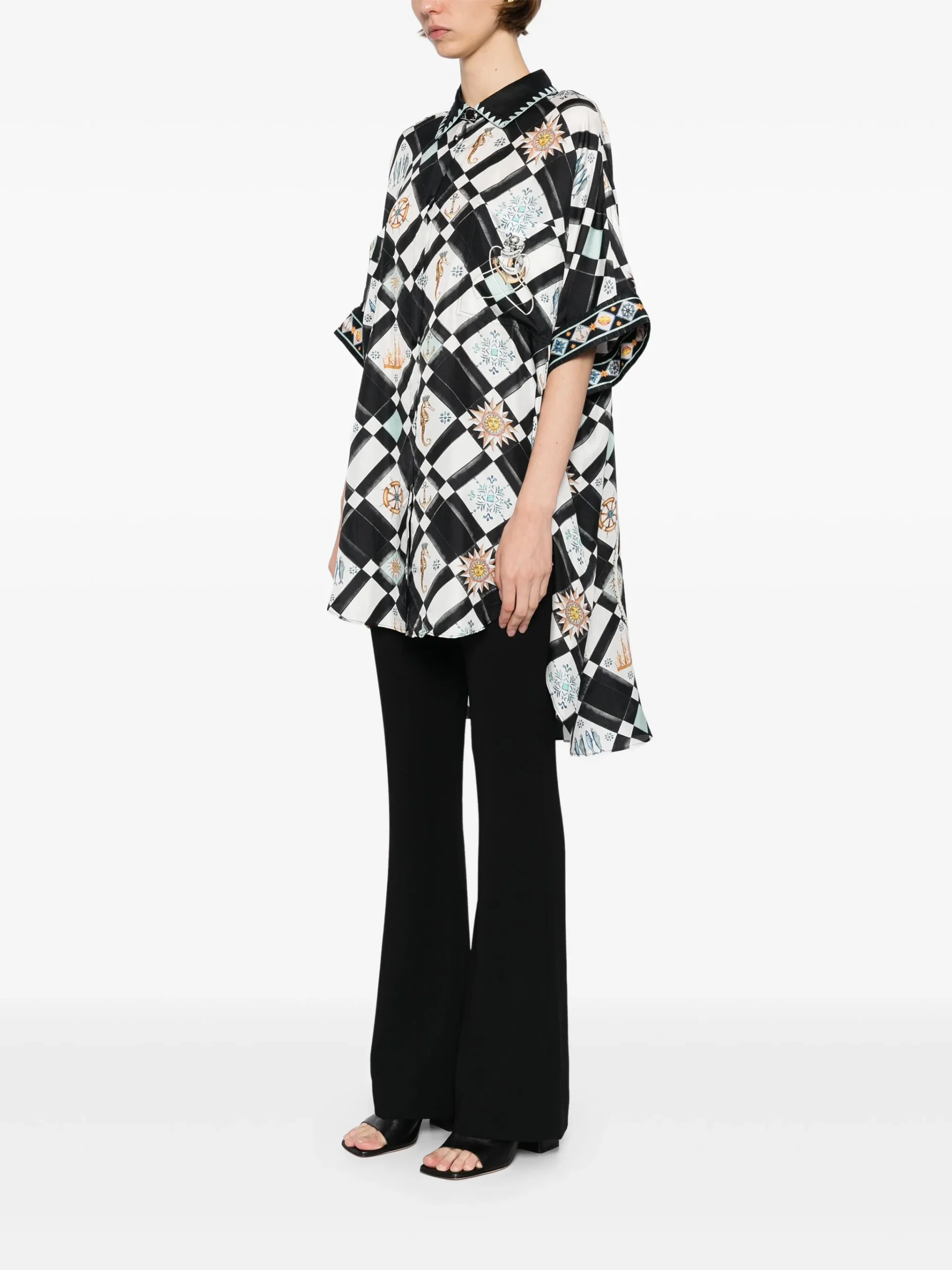 Camasa Camilla Folk Afloat negru - imagine 4