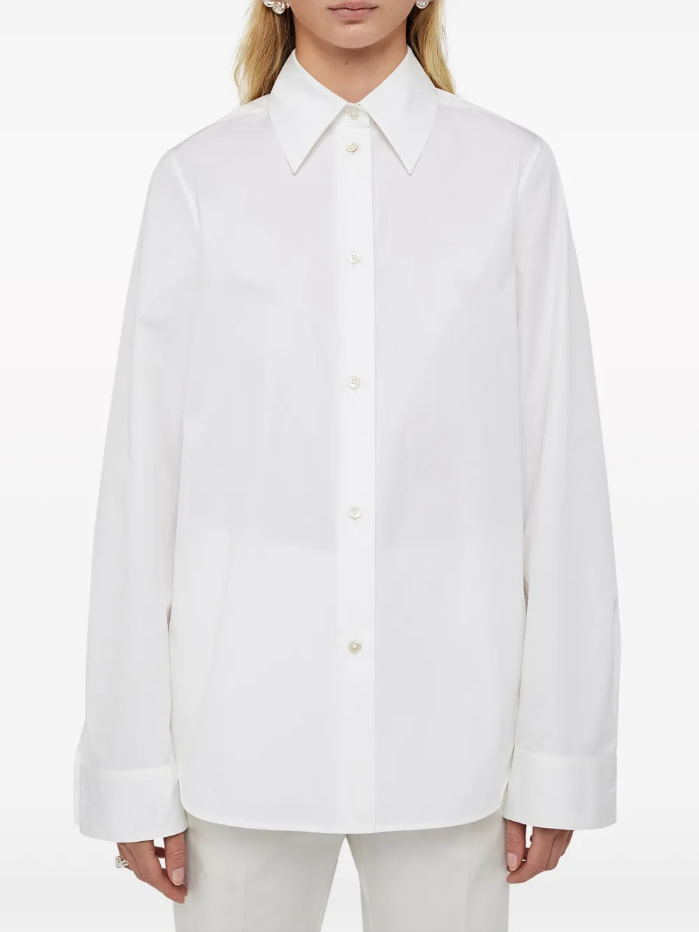 Camasa JIL SANDER Long-Sleeve alb - imagine 5