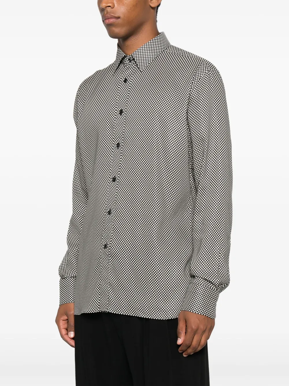 Camasa TOM FORD Polka Dot-Pattern ecru - imagine 3