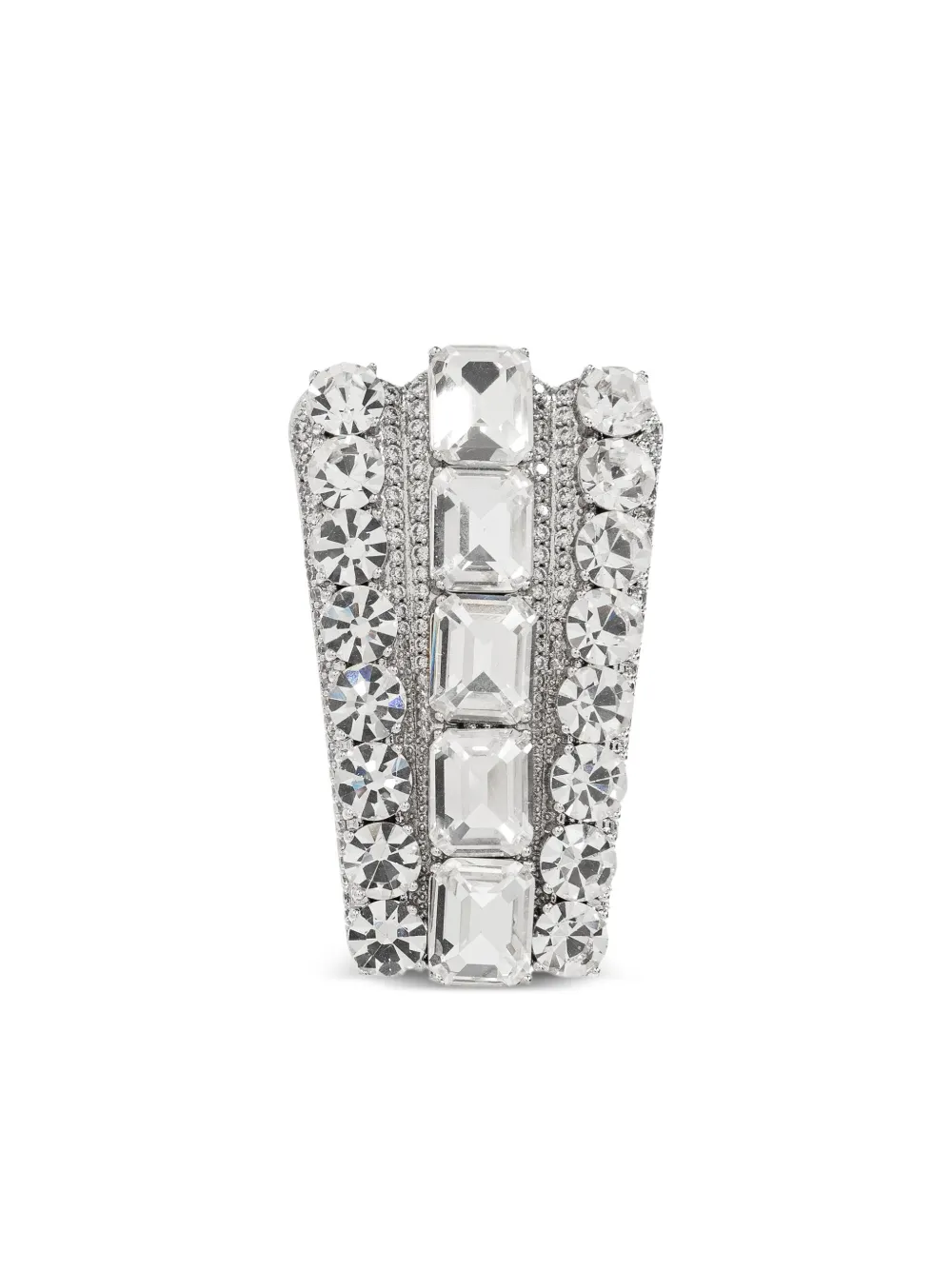 Cercei Self-Portrait Crystal-Embellished argintiu - imagine 4