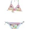 Costum de baie Camilla Floral-Print Halter Bikini multicolor