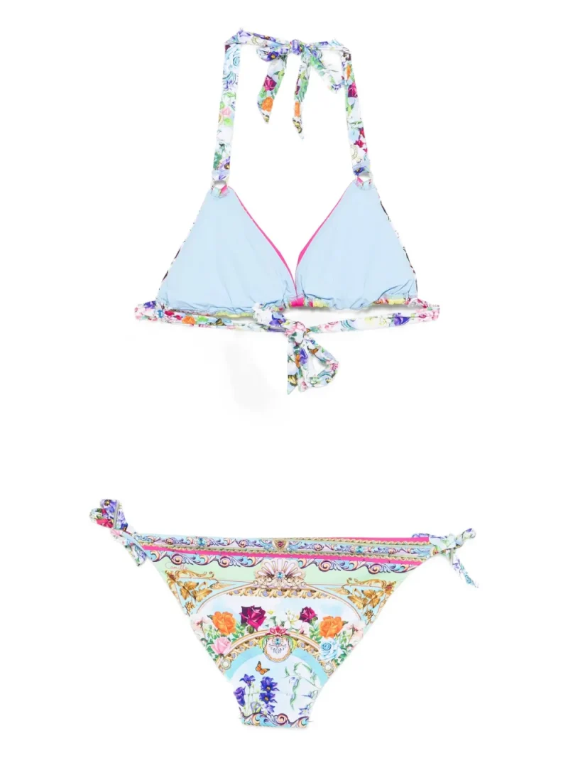 Alternative view of Costum de baie Camilla Floral-Print Halter Bikini multicolor