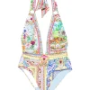 Costum de baie Camilla Halter-Neck multicolor
